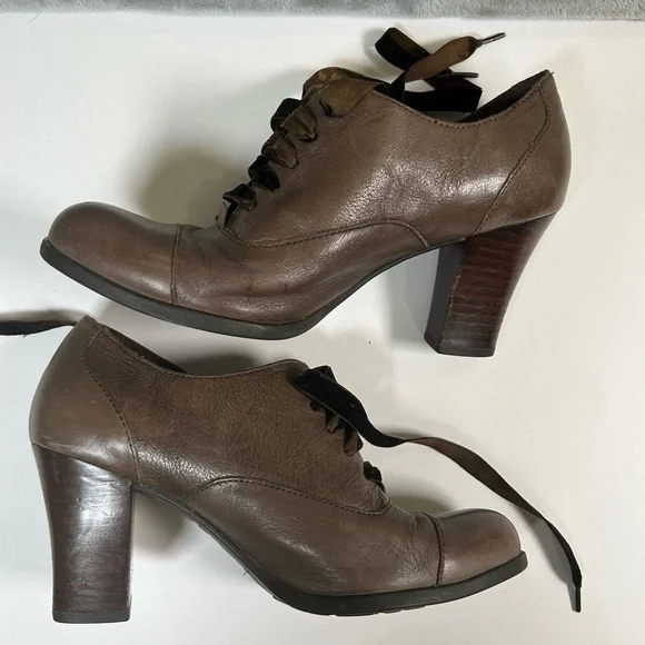 Born brown Oxford block heels - Picture 2 of 10